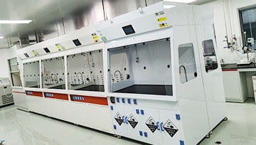 蝶萊凈氣型無管道通風柜大批交付某新材料研究實驗室使用